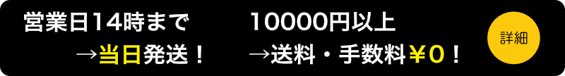 当日発送&1万円以上で送料手数料無料