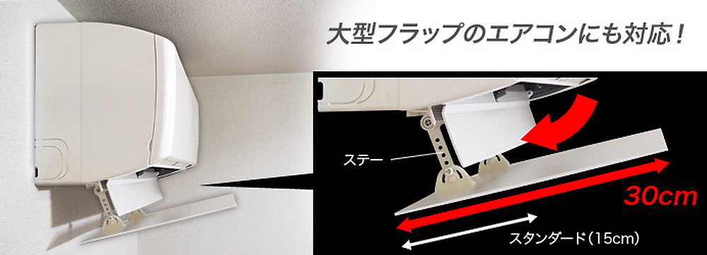 大型フラップの壁掛形にも対応